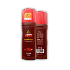 LONDON SHINE LIQUID SHOE POLISH 100ML BROWN