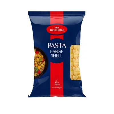 KOLSON PASTA POUCH 400GM LARGE SHELL