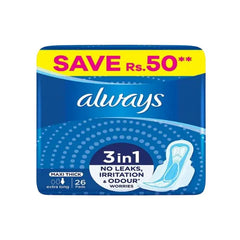ALWAYS PADS MAXI THICK 26PCS 3IN1 EXTRA LONG