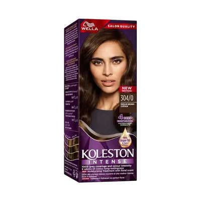 WELLA KOLESTON HAIR COLOR# 304/0 MEDIUM BROWN SEMI KIT 60 M