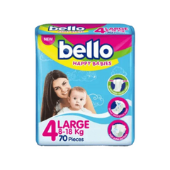 BELLO DIAPERS LARGE 70PCS SIZE 4