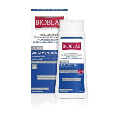 BIOBLAS ZINC+MENTHOL AGAINSTDANDRUFF SHAMPOO 300ML