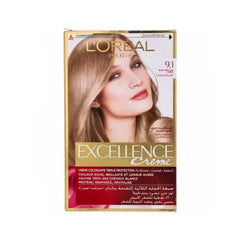 LOREAL EXCELLENCE HAIR COLOR 9.1 VERY LIGHT ASH BLONDE BLOND TRES CLAIR CENDRE