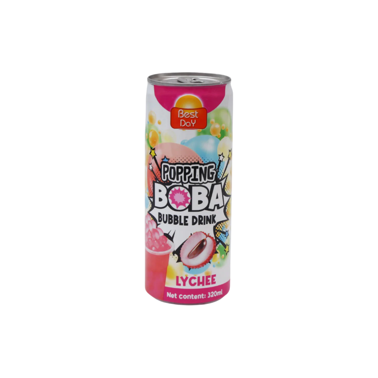 BEST DAY BOBA BUBBLE DRINK 320ML LYCHEE