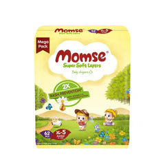 MOMSE DIAPERS MEGA 62PCS XLARGE