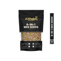ALKHALEEJ ORGANIC 6 IN 1 MIX SEEDS 200GM
