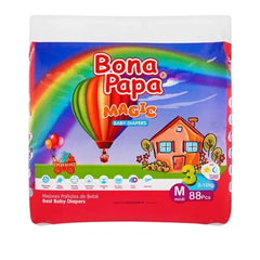 BONA PAPA DIAPERS MAGIC MEDIUM 88PCS