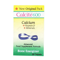 CALCITE TAB 600/200IU 30S
