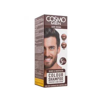COSMO BEARD COLOUR SHAMPOO 180ML DARK BROWN