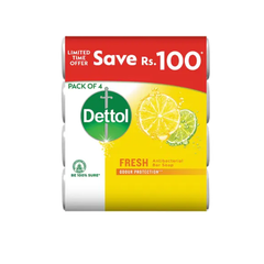 DETTOL SOAP 4PCS BUNDLE PACK 110GM LEMON FRESH