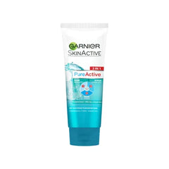 GARNIER FACE WASH 100ML 3IN1 CLAY