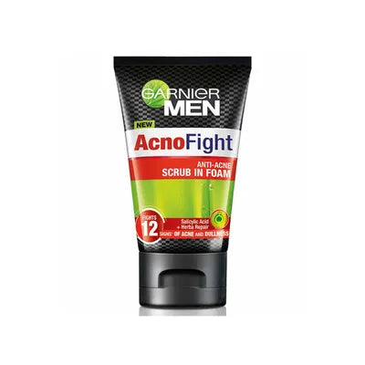 GARNIER MEN FACE WASH ACNOFIGHT 100ML SCRUB FOAM