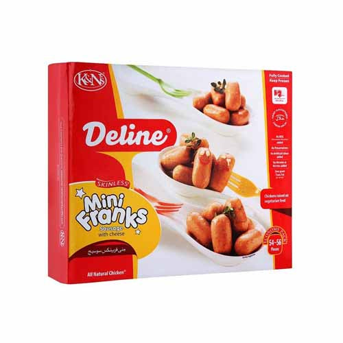 K&N CHICKEN MINI FRANKS SAUSAGE WITH CHEESE 700GM