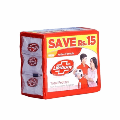 LIFEBUOY SOAP 3PCS BUNDLE PACK 128GM TOTAL