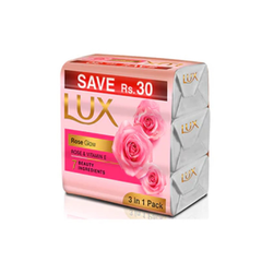 LUX SOAP 3PCS BUNDLE PACK 128GM PINK
