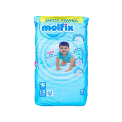 MOLFIX DIAPERS 62PCS JUNIOR