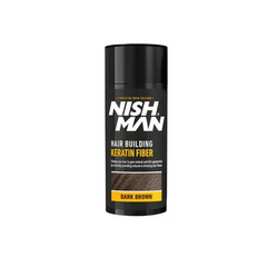 NISH MAN HAIR BUILDING 21GM KERATIN FIBER DARK BROWN