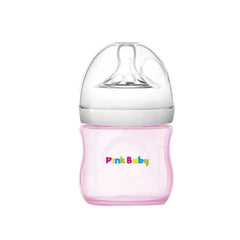 PINK BABY FEEDER 120ML NATURAL GLASS