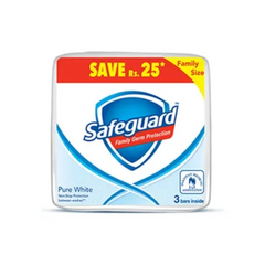 SAFEGUARD SOAP 3PCS BUNDLE PACK 95GM PURE WHITE