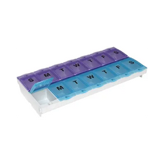 TABLET PILL ORGANIZER BOX 07 DAYS 14 COMPARTMENT RIGHT DOSE