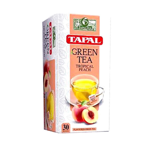 TAPAL GREEN TEA TROPICAL PEACH 30PCS BAGS 45GM