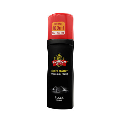 LONDON SHINE LIQUID SHOE POLISH 100ML BLACK
