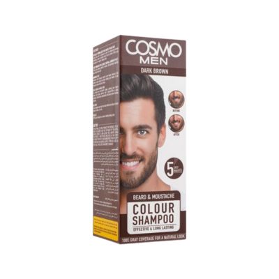 COSMO BEARD COLOUR SHAMPOO 180ML DARK BROWN