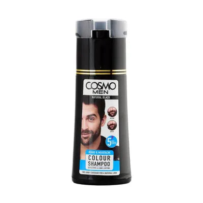 COSMO BEARD COLOUR SHAMPOO 180ML NATURAL BLACK