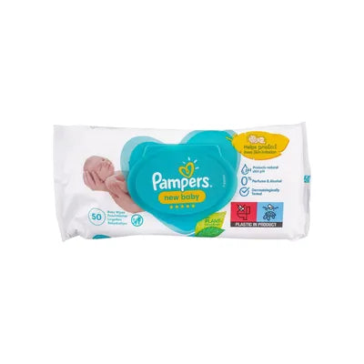 PAMPERS WIPES 50PCS LID NEW BABY
