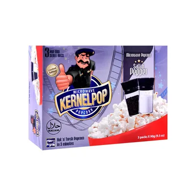 KERNAL POPCORN 90GM 3PCS SALT&PEPPER