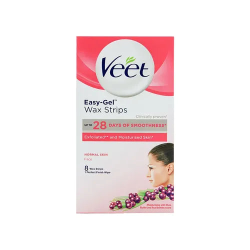 VEET FACE WAX STRIP 8S