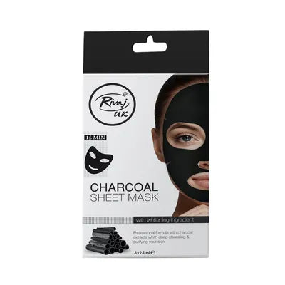 RIVAJ FACIAL MASK 3PCS CHARCOAL