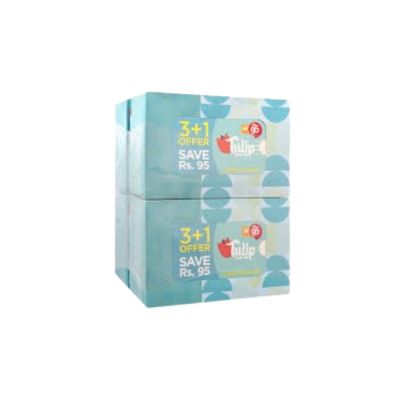 ROSE PETAL TISSUE BOX 250S TULIP 3+1 OFFER PACK