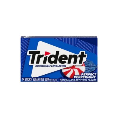 TRIDENT BUBBLE GUM PERFECT PEPPERMINT SUGAR FREE