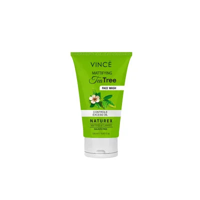 VINCE FACE WASH 120ML TEA TREE MATTIFYING