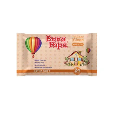 BONA PAPA WIPES 24PCS WITHOUT LID