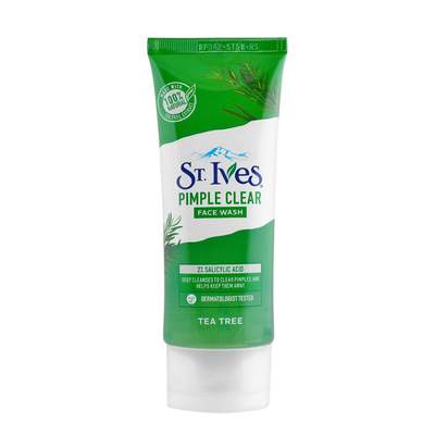 ST IVES FACEWASH 100GM PIMPLE CLEAR TEA TREE