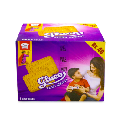 GLUCO BISCUITS HALF ROLL 8PCS