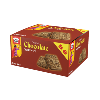 CHOCOLATE SANDWICH BISCUITS HALF ROLL 8PCS