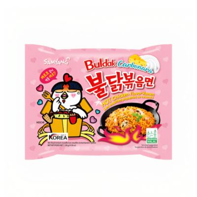 SAMYANG CARBONARA HOT CHICKEN FLAVOUR RAMEN 140GM BABY PINK