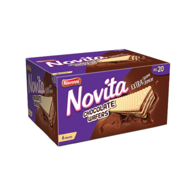 NOVITA WAFERS HALF ROLL 8PCS CHOCOLATE