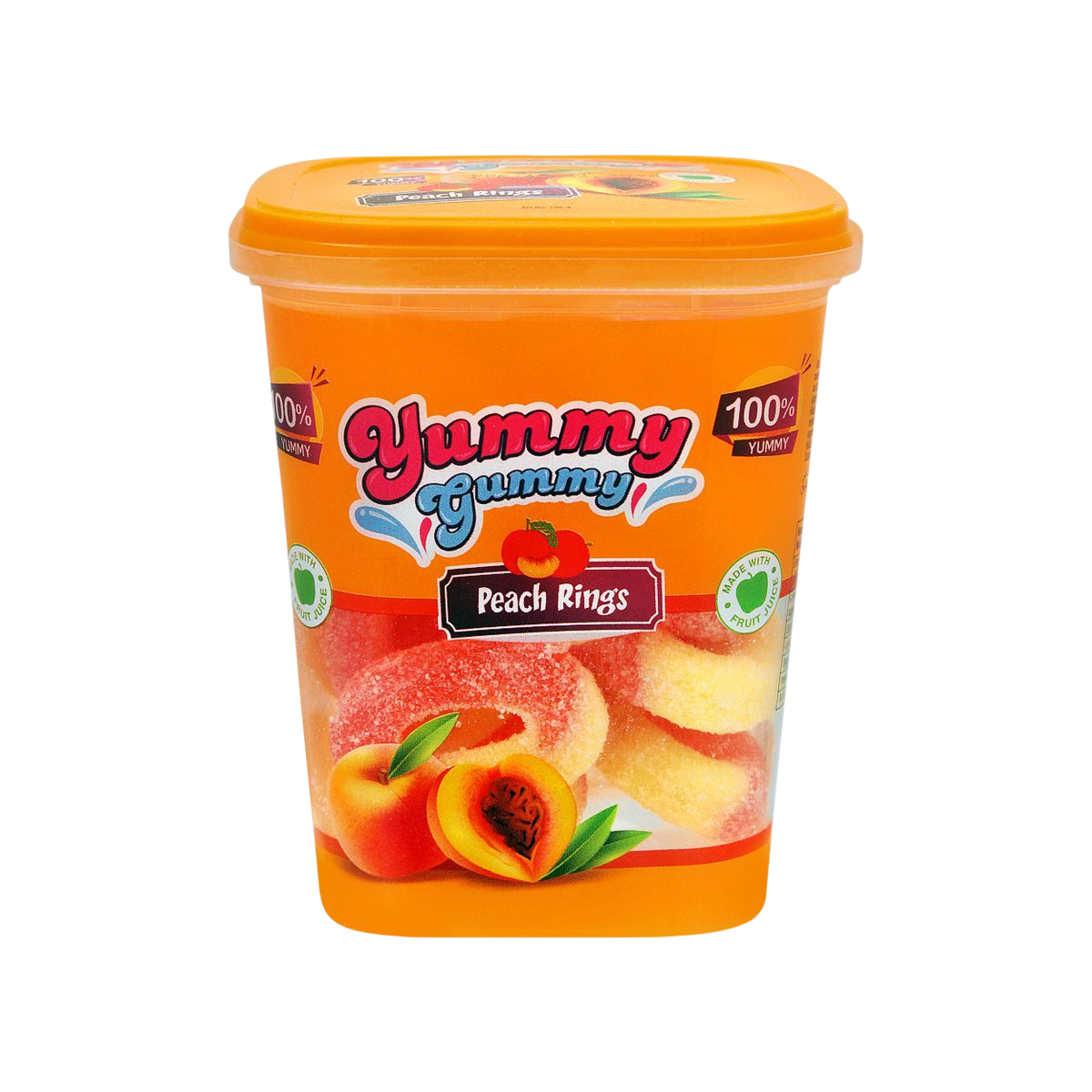 YUMMY GUMMY PEACH RINGS 175 G