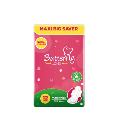 BUTTERFLY PADS MAXI THICK LONG 12PCS MBS