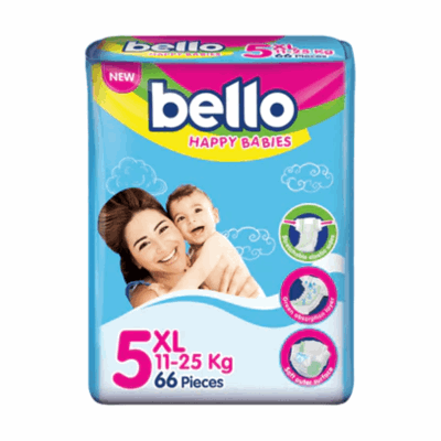 BELLO DIAPERS XXL 66PCS SIZE 5