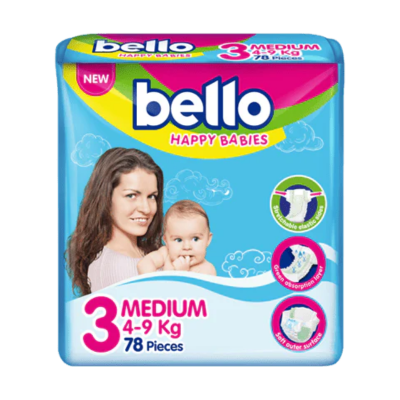 BELLO DIAPERS MIDI 78PCS SIZE 3