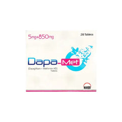 DAPA TAB MET 5MG+850MG 28S