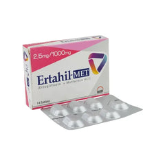 ERTAHIL TAB MET 2.5 1000MG