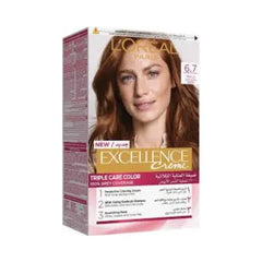 LOREAL EXCELLENCE HAIR COLOR 6.7 CHOCOLATE BROWN MARRON CHOCOLAT