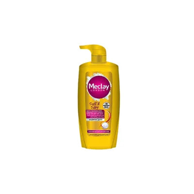 MECLAY LONDON SHAMPOO 660ML PUMP SOFT&SILKY (YELLOW)
