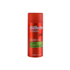 GILLETTE FUSION SHAVE GEL 75ML SENSITIVE WITH ALMOND OIL